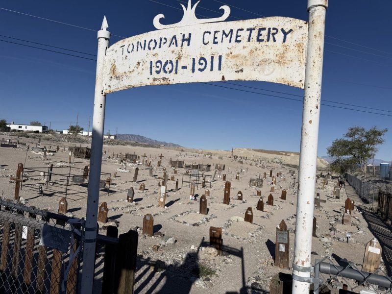 Area 51 Spring Break Trip 2026 - haunted old Tonopah Cemetery, Tonopah, Nevada. https://technowanderer.com/?p=9213  Adventures of Thomas and Cian, April 17, 2026.  https://technotink.net/adventures/  No use of photos or media without permission (c) 2026 Thomas Baurley, Techno Tink media www.technotink.com. All rights reserved.