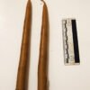Taper/Candlestick: Beeswax, Natural.  hand-made - single or pair candlestick: 8-9" - Image 6